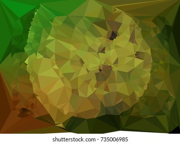 Low polygonal background toned in green color.Design element for book covers, presentations layouts, title and page backgrounds. Vector clip art.