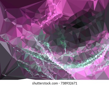 Low polygonal background toned in green color.Design element for book covers, presentations layouts, title and page backgrounds. Vector clip art.