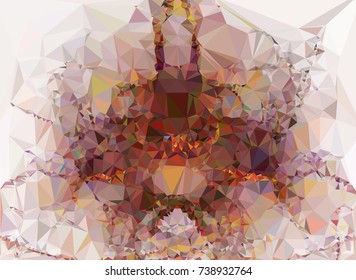 Low polygonal background toned in green color.Design element for book covers, presentations layouts, title and page backgrounds. Vector clip art.