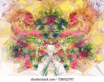 Low polygonal background toned in green color.Design element for book covers, presentations layouts, title and page backgrounds. Vector clip art.