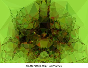 Low polygonal background toned in green color.Design element for book covers, presentations layouts, title and page backgrounds. Vector clip art.