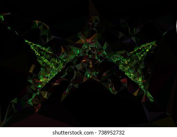 Low polygonal background toned in green color.Design element for book covers, presentations layouts, title and page backgrounds. Vector clip art.