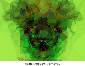 Low polygonal background toned in green color.Design element for book covers, presentations layouts, title and page backgrounds. Vector clip art.