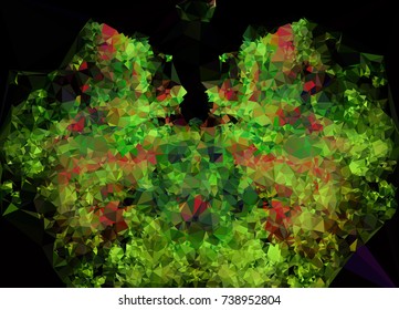 Low polygonal background toned in green color.Design element for book covers, presentations layouts, title and page backgrounds. Vector clip art.
