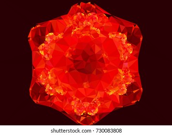 Low polygonal background toned in red color.Design element for book covers, presentations layouts, title and page backgrounds. Digital collage. Vector clip art.