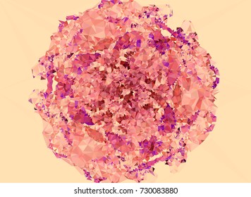 Low polygonal background toned in red color.Design element for book covers, presentations layouts, title and page backgrounds. Digital collage. Vector clip art.
