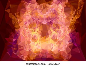 Low polygonal background toned in red color.Design element for book covers, presentations layouts, title and page backgrounds. Digital collage. Vector clip art.