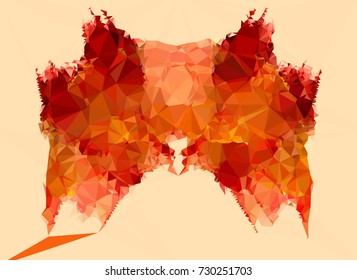 Low polygonal background toned in red color.Design element for book covers, presentations layouts, title and page backgrounds. Digital collage. Vector clip art.