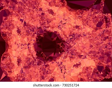 Low polygonal background toned in red color.Design element for book covers, presentations layouts, title and page backgrounds. Digital collage. Vector clip art.
