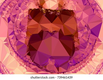 Low polygonal background toned in red color.Design element for book covers, presentations layouts, title and page backgrounds. Vector clip art.