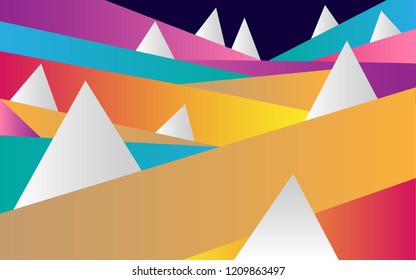 Low polygonal Colorful sce...or abstract background
