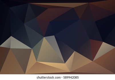 Low polygonal dark pastel background. Vector illustration. Triangular gradient shapes decorative pattern. 