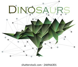 Low polygonal design of dinosaur.