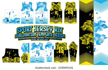 low polygonal Jersey template design 66 Sublimation for Soccer Football Esport Sport uniform Design