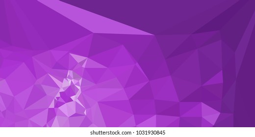 Low polygonal mosaic layout for horizontal banner, label, tag, flyer and  abstract web background. Copy space. Vector clip art.