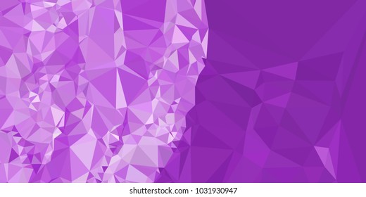 Low polygonal mosaic layout for horizontal banner, label, tag, flyer and  abstract web background. Copy space. Vector clip art.