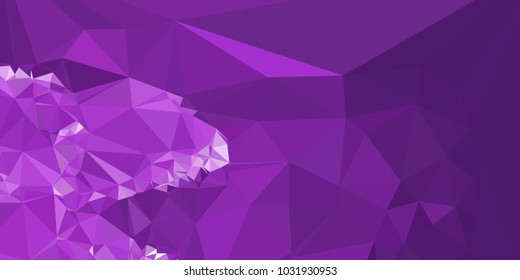Low polygonal mosaic layout for horizontal banner, label, tag, flyer and  abstract web background. Copy space. Vector clip art.