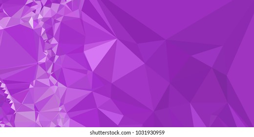 Low polygonal mosaic layout for horizontal banner, label, tag, flyer and  abstract web background. Copy space. Vector clip art.