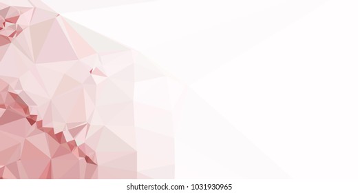 Low polygonal mosaic layout for horizontal banner, label, tag, flyer and  abstract web background. Copy space. Vector clip art.