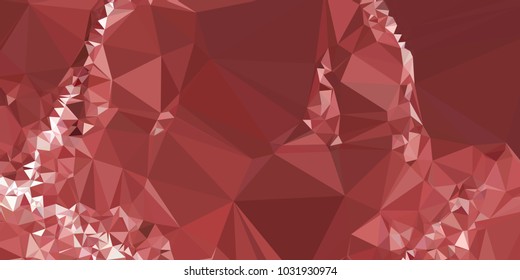 Low polygonal mosaic layout for horizontal banner, label, tag, flyer and  abstract web background. Copy space. Vector clip art.