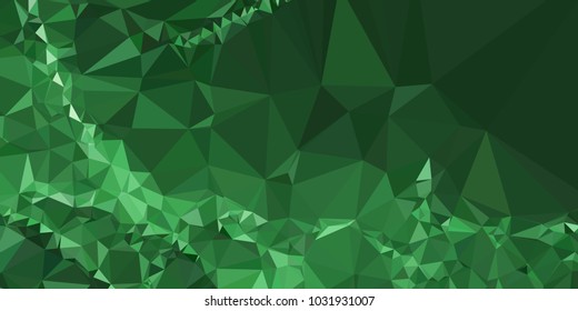 Low polygonal mosaic layout for horizontal banner, label, tag, flyer and  abstract web background. Copy space. Vector clip art.