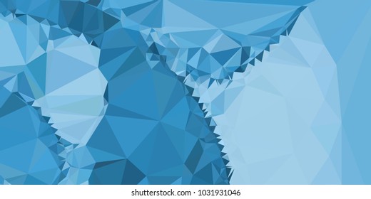Low polygonal mosaic layout for horizontal banner, label, tag, flyer and  abstract web background. Copy space. Vector clip art.