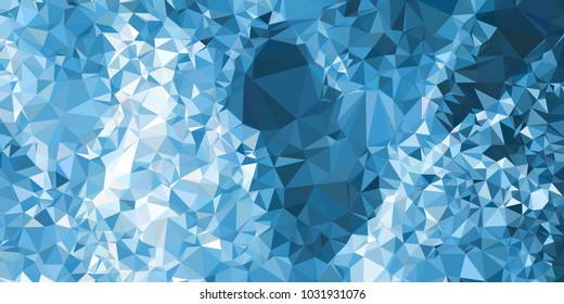 Low polygonal mosaic layout for horizontal banner, label, tag, flyer and  abstract web background. Copy space. Vector clip art.