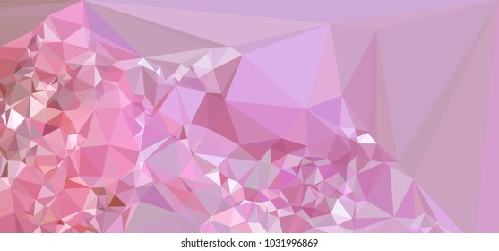 Low polygonal mosaic layout for horizontal banner, label, tag, flyer and  abstract web background. Copy space. Vector clip art.
