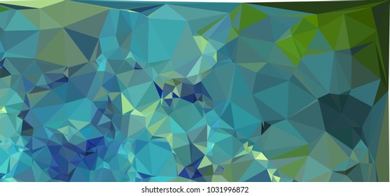 Low polygonal mosaic layout for horizontal banner, label, tag, flyer and  abstract web background. Copy space. Vector clip art.