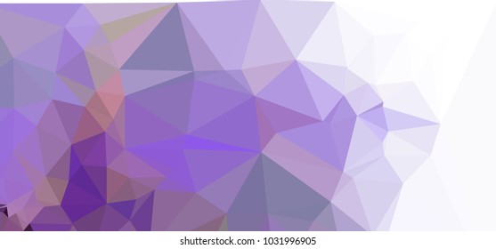 Low polygonal mosaic layout for horizontal banner, label, tag, flyer and  abstract web background. Copy space. Vector clip art.