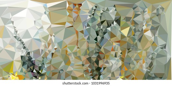 Low polygonal mosaic layout for horizontal banner, label, tag, flyer and  abstract web background. Copy space. Vector clip art.