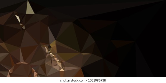 Low polygonal mosaic layout for horizontal banner, label, tag, flyer and  abstract web background. Copy space. Vector clip art.