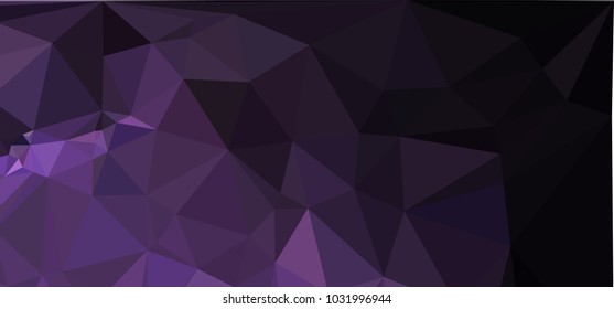 Low polygonal mosaic layout for horizontal banner, label, tag, flyer and  abstract web background. Copy space. Vector clip art.