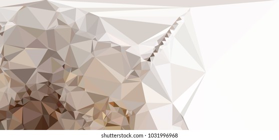 Low polygonal mosaic layout for horizontal banner, label, tag, flyer and  abstract web background. Copy space. Vector clip art.