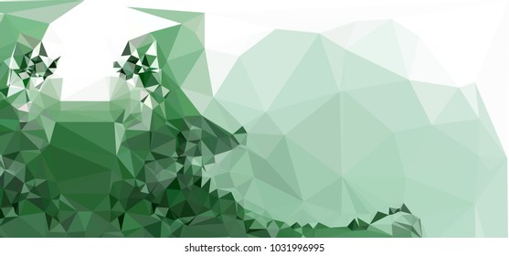 Low polygonal mosaic layout for horizontal banner, label, tag, flyer and  abstract web background. Copy space. Vector clip art.