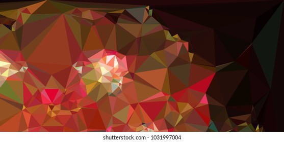 Low polygonal mosaic layout for horizontal banner, label, tag, flyer and  abstract web background. Copy space. Vector clip art.