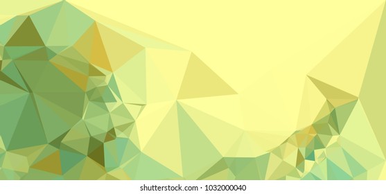Low polygonal mosaic layout for horizontal banner, label, tag, flyer and abstract web background. Copy space. Vector clip art.