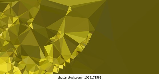 Low polygonal mosaic layout for horizontal banner, label, tag, flyer and abstract web background. Copy space. Vector clip art.