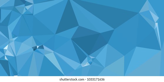 Low polygonal mosaic layout for horizontal banner, label, tag, flyer and abstract web background. Copy space. Vector clip art.