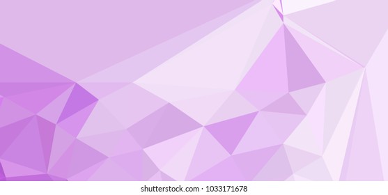 Low polygonal mosaic layout for horizontal banner, label, tag, flyer and abstract web background. Copy space. Vector clip art.