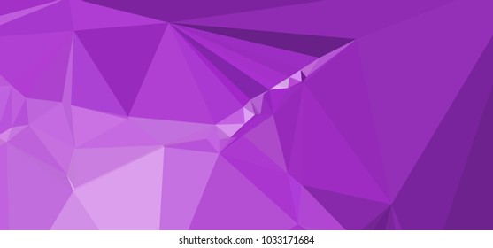 Low polygonal mosaic layout for horizontal banner, label, tag, flyer and abstract web background. Copy space. Vector clip art.