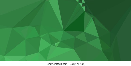 Low polygonal mosaic layout for horizontal banner, label, tag, flyer and abstract web background. Copy space. Vector clip art.