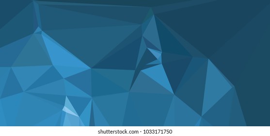 Low polygonal mosaic layout for horizontal banner, label, tag, flyer and abstract web background. Copy space. Vector clip art.
