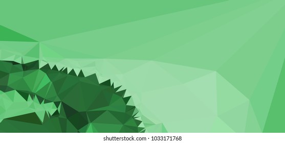 Low polygonal mosaic layout for horizontal banner, label, tag, flyer and abstract web background. Copy space. Vector clip art.