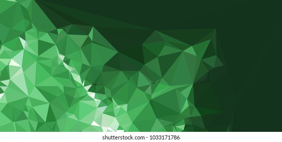 Low polygonal mosaic layout for horizontal banner, label, tag, flyer and abstract web background. Copy space. Vector clip art.