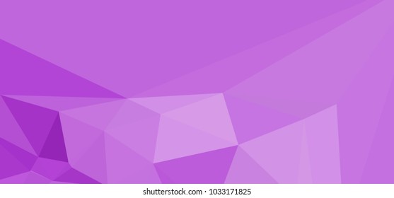 Low polygonal mosaic layout for horizontal banner, label, tag, flyer and abstract web background. Copy space. Vector clip art.