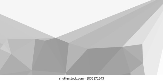 Low polygonal mosaic layout for horizontal banner, label, tag, flyer and abstract web background. Copy space. Vector clip art.