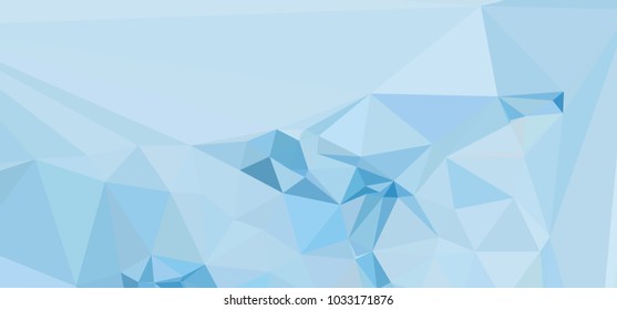 Low polygonal mosaic layout for horizontal banner, label, tag, flyer and abstract web background. Copy space. Vector clip art.