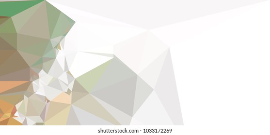 Low polygonal mosaic layout for horizontal banner, label, tag, flyer and abstract web background. Copy space. Vector clip art.