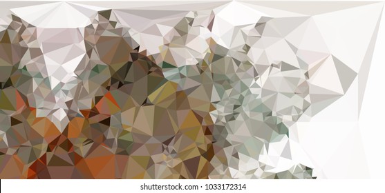 Low polygonal mosaic layout for horizontal banner, label, tag, flyer and abstract web background. Copy space. Vector clip art.